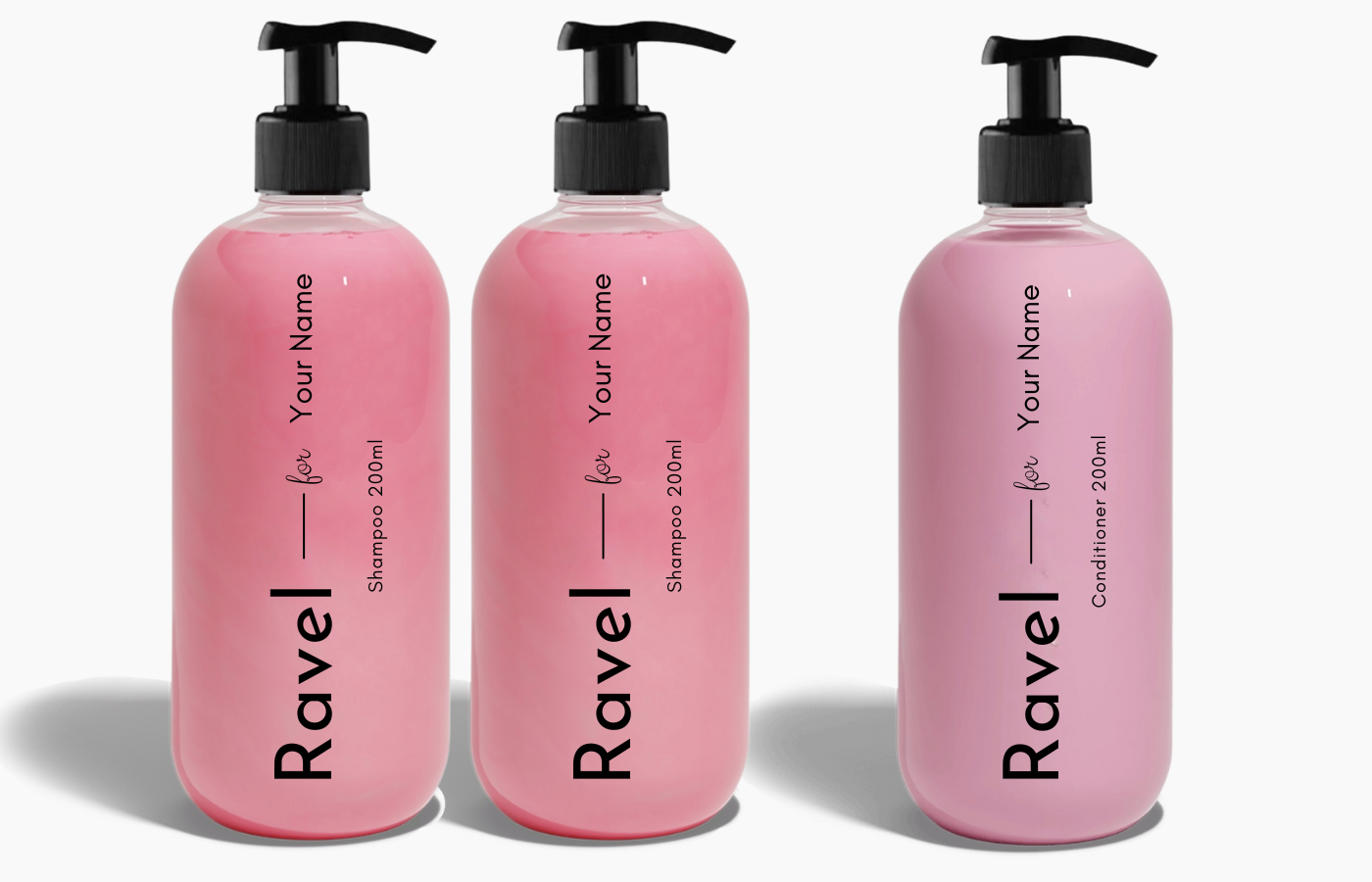 Customisable Chemical Free shampoo and conditioner Ravel